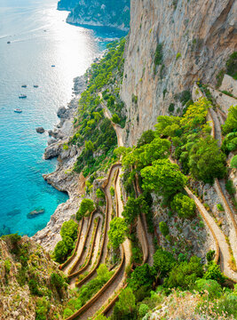 Capri, Italy from the Gardens of Augustus viewed over Via Krupp 81