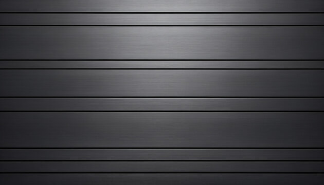 Minimalist dark metal wall panel with horizontal slats texture