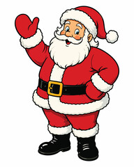 Fototapeta premium Classic Santa Claus Waving