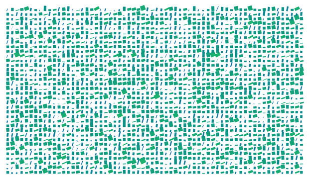 Vector Field Grid of Rectangles - Abstract Green/Blue Rectangle Grid Art