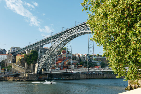 Dom Luis I Bridge Over the Douro River in Porto, Portugal