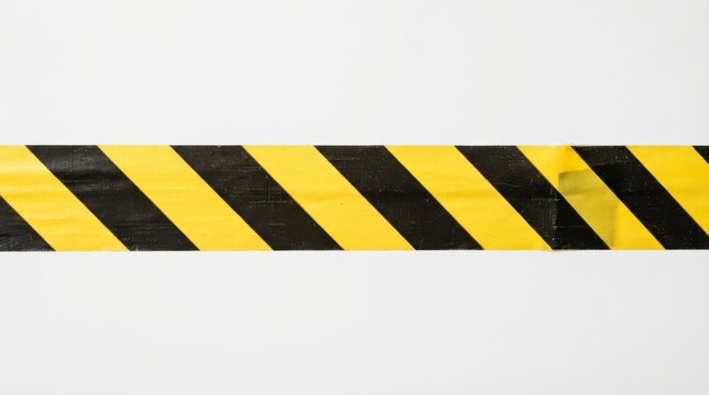 Yellow and black warning tape stripe