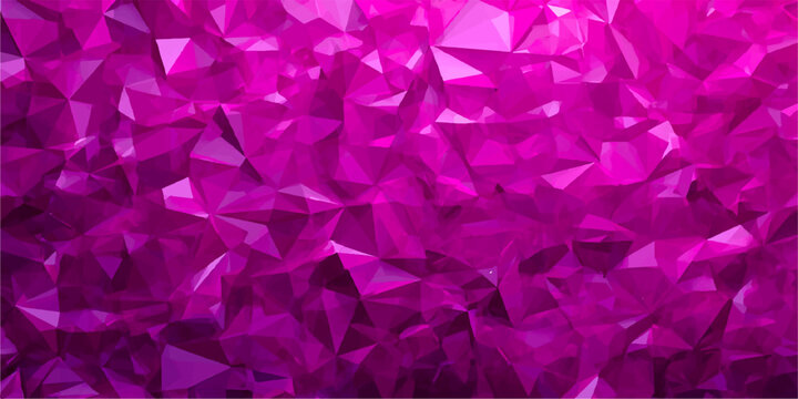 Shimmering Geometric Abstraction mesmerizing pattern of interconnected triangular facets in a vibrant shade of magenta, creating a dynamic and abstract visual texture.