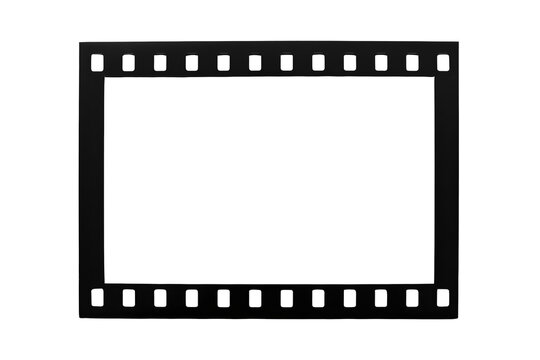 Black Filmstrip Frame with Blank Center