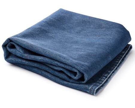 Folded Pair of Blue Jeans