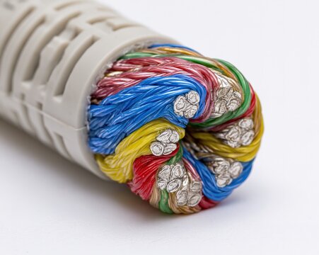 Colorful Coiled Wires in Protective Tube