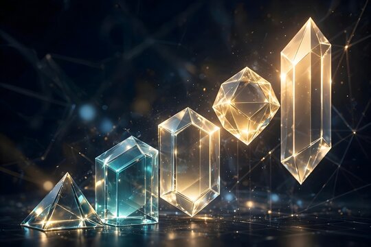 Crystal Pyramid Cube Diamond Studio