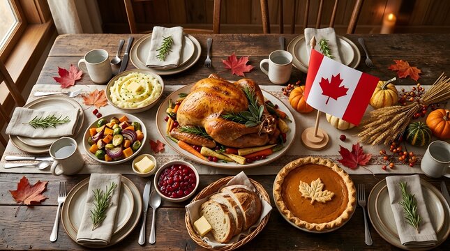A bountiful and heartwarming thanksgiving feast spreads across a beautifully set table symbolizing gratitude family and cherished traditions during the autumn season