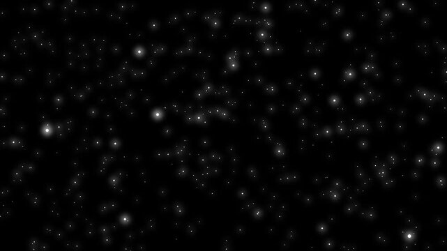 Realistic snow fall or falling snowflakes isolated on transparent background. stock video animation Alpha channel Snow flakes Christmas overlay, black background. Winter, slowly falling snow effect. 