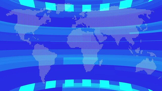 Breaking Live News Broadcast with Globe Background. international news background animation. Breaking News Modern Virtual Studio, Globe digital news background. 4k
