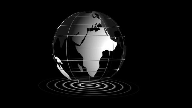 Breaking Live News Broadcast with Globe Background. international news background animation. Breaking News Modern Virtual Studio, Globe digital news background. 4k