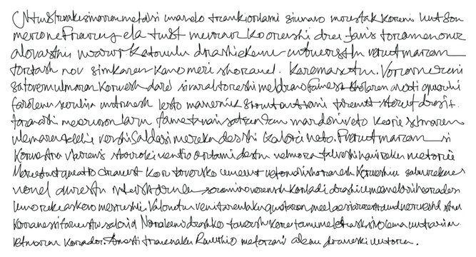 Abstract cursive Handwritten Unreadable Text Scribble and Illegible Handwriting Texture Vector