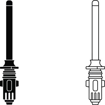 Electrical socket plug connector component black and white vector icon illustration with power plug electric connector electricity compo