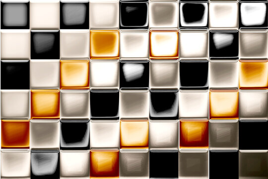 Luxury glossy metallic checkerboard pattern background texture