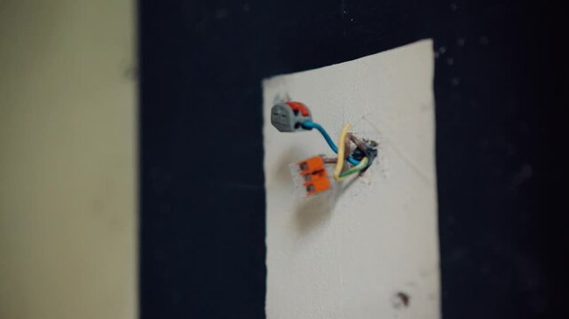 Wiring exploration in a residential area during daytime
