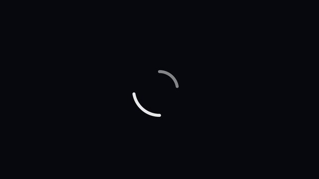 Minimalist Loading Circle on Black Background