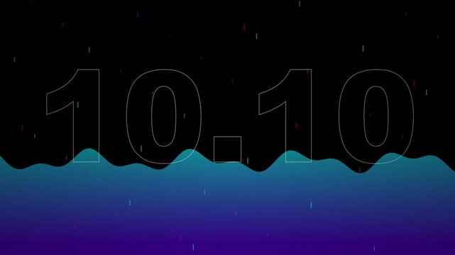 Liquid Fill Typography . Countdown Animation