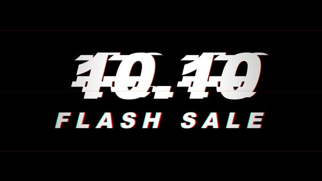Flash Sale Glitch Text Animation