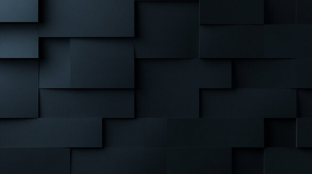 Abstract Black Geometric 3D Rectangular Background