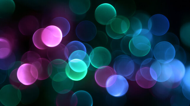 Colorful Bokeh Lights Abstract Glowing Background