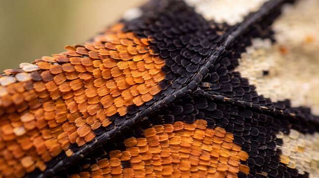 Extreme Macro Close-up of Butterfly Wing Scales Texture