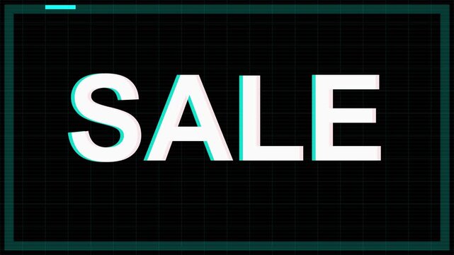 Sale Glitch Distortion Neon Frame 4K
