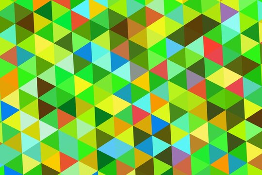 Colorful geometric pattern with triangles and squares