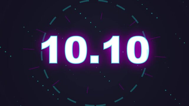 Neon Glowing Text Animation with Abstract Background