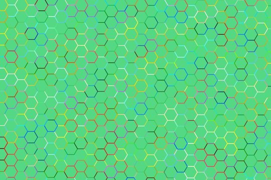 Colorful abstract pattern with hexagon shapes and vibrant background