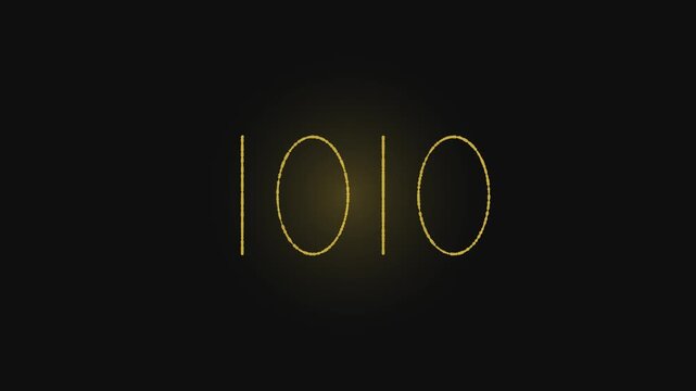 Golden Particle Reveal on Black Background
