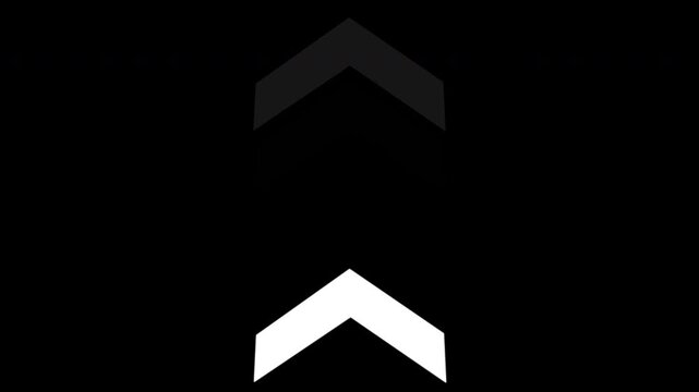White arrow icon swipe up animation black background, up directional arrow loop animation, direction arrow icon motion, animated arrows for the overlay video layer, arrow overlay 4k loop video