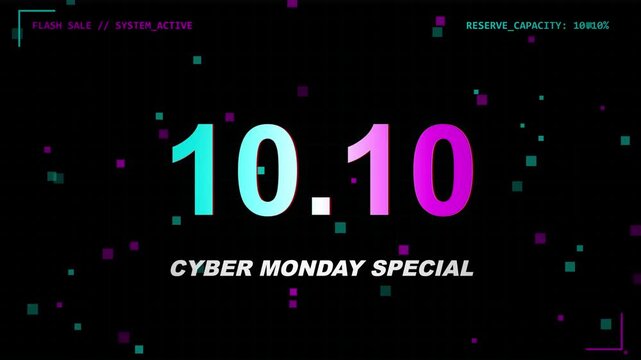 Cyberpunk Flash Sale . Neon Glitch