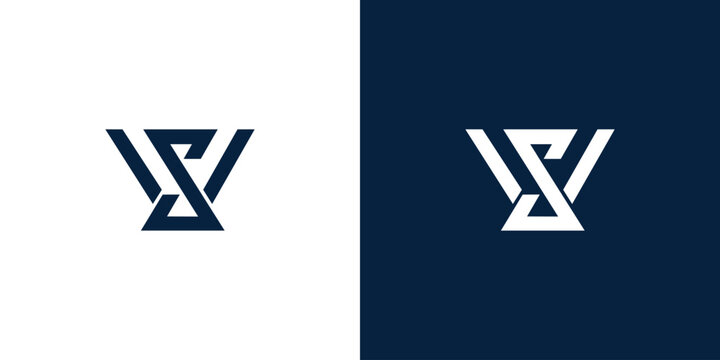 Strong and modern WS logo design