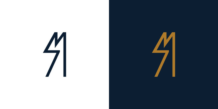 Unique and modern 7M logo design