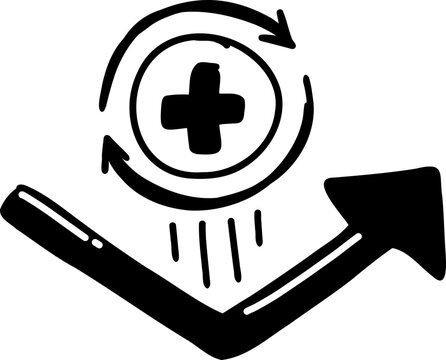 Hand Drawn Recovery Bounce Back Resilience Icon