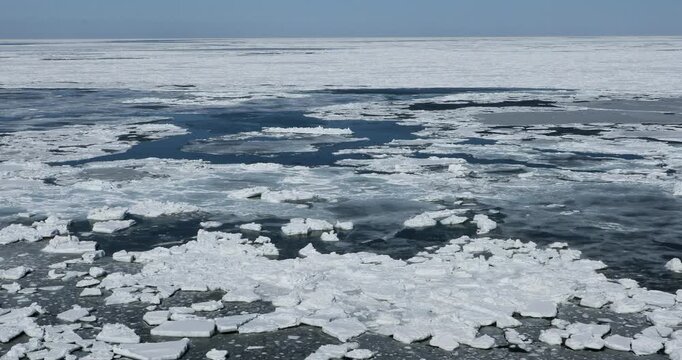 能取岬からオホーツク海の流氷