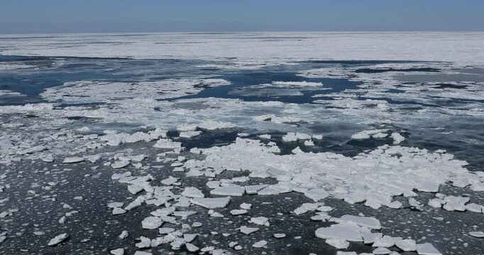 能取岬からオホーツク海の流氷