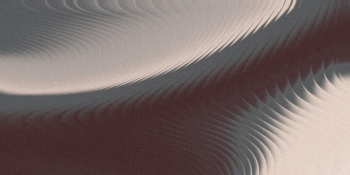 Dark moody metallic texture with grainy noise effect and sharp rhythmic wave pattern design.