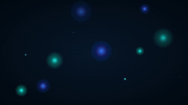 Abstract Deep Sea Bio Luminescent Floating Orbs
