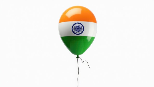 A balloon with the flag of India, great for patriotic events or international celebrations