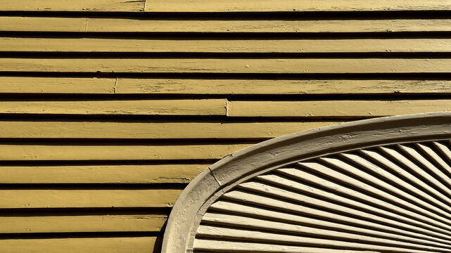 Federal Architectural Sunburst Fan Pediment Detail