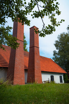 Schornsteine der Wasserm&uuml;hle in Schwabsoien