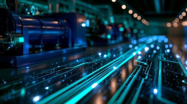 Drone flying transmitting digital data through light trails