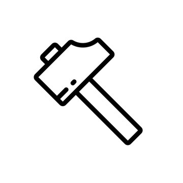 Simple heavy sledgehammer vector icon