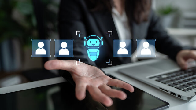AI is selected to replace human employees, illustrating automation and workforce transformation driven by artificial intelligence in digital operations Latch