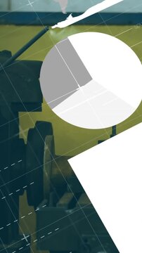 Animation of statistics and data processing over and statistics and statistical data processing