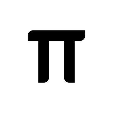Modern pi 3,14 logo icon vector illustration