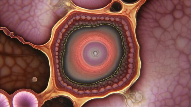 Breast Tissue CGI Showing Myoepithelial Compression Ring and Contraction Timing Mismatch