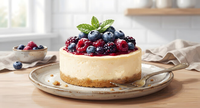 Mini Cheesecake with Mixed Berries