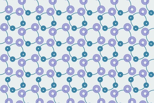 Teal botanical seamless pattern, leaves